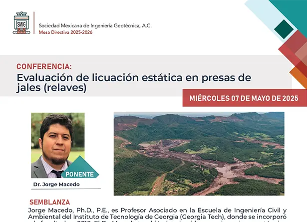 Seminario Evaluación de licuación estática en presas de jales (relaves)