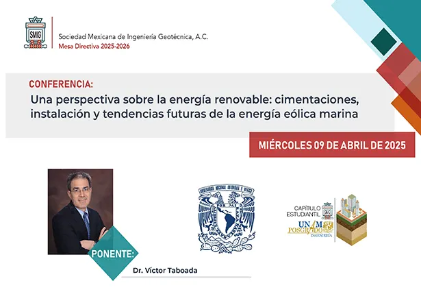 Conferencia Una Perspectiva sobre la energía renovable: cimentaciones, instalación y tendencias futuras de la energía eólica marina