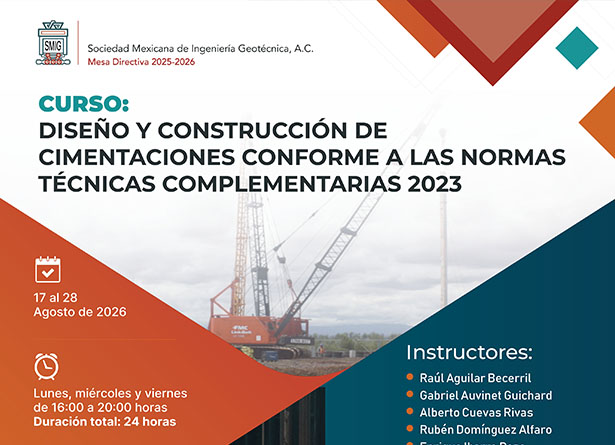 Curso Diseño y Construcción de Cimentaciones conforme a las Normas Técnicas Complementarias 2023