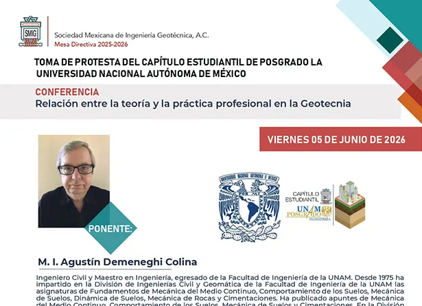 Conferencia Relación entre la teoría y la práctica profesional en la Geotecnia