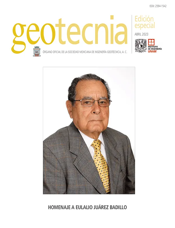 Edición Especial Abril 2023, Homenaje a Eulalio Juárez  Badillol, SMIG, ingeniería, geotécnica