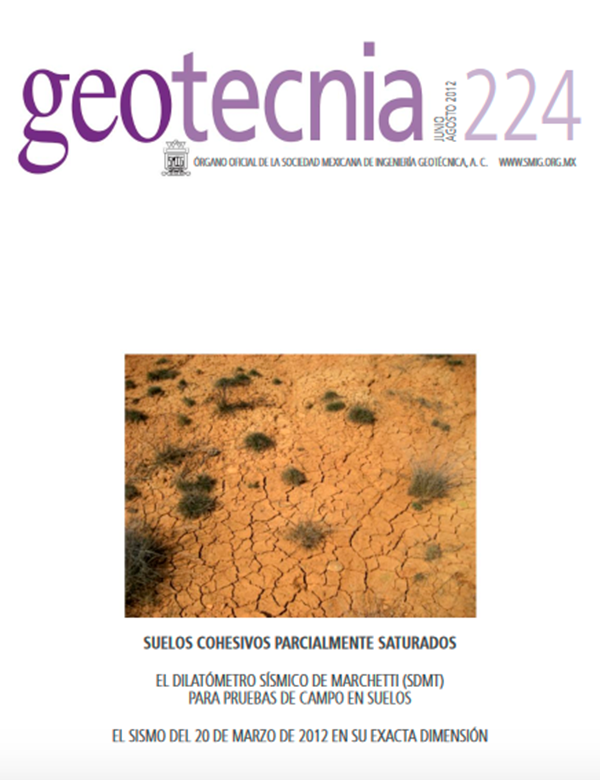 Número 224, Tercer trimestre 2012, Revista Trimestral, SMIG, ingeniería, geotécnica