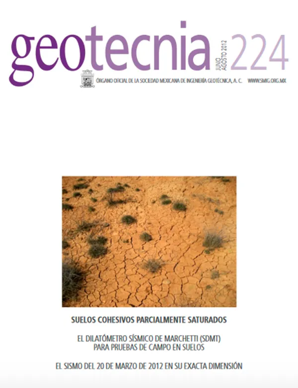 Número 224, Tercer trimestre 2012, Revista Trimestral, SMIG, ingeniería, geotécnica