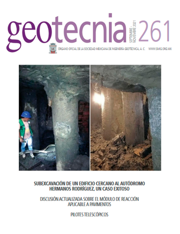 Número 261, Tercer trimestre 2021 , Revista Trimestral, SMIG, ingeniería, geotécnica